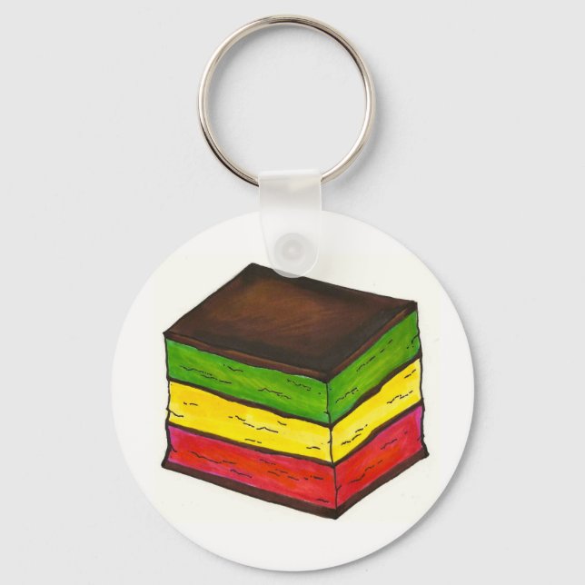 Italian Rainbow Seven 7 Layer Christmas Cookie Keychain (Front)