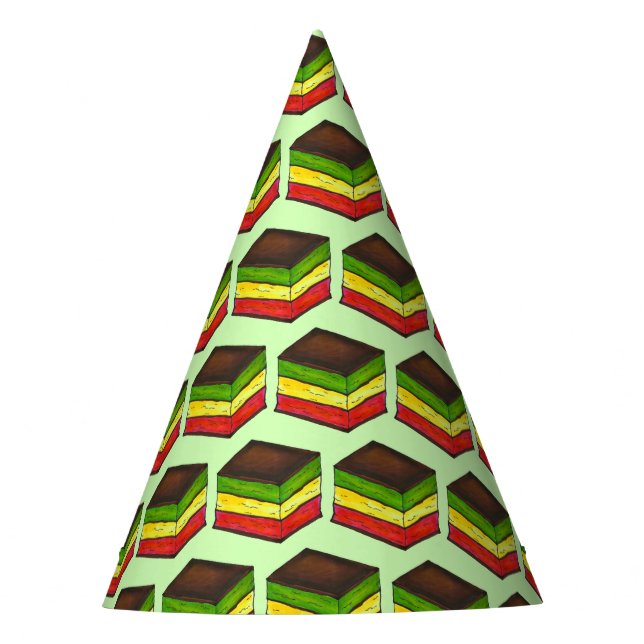 Italian Rainbow Seven Layer Christmas Xmas Cookie Party Hat (Front)