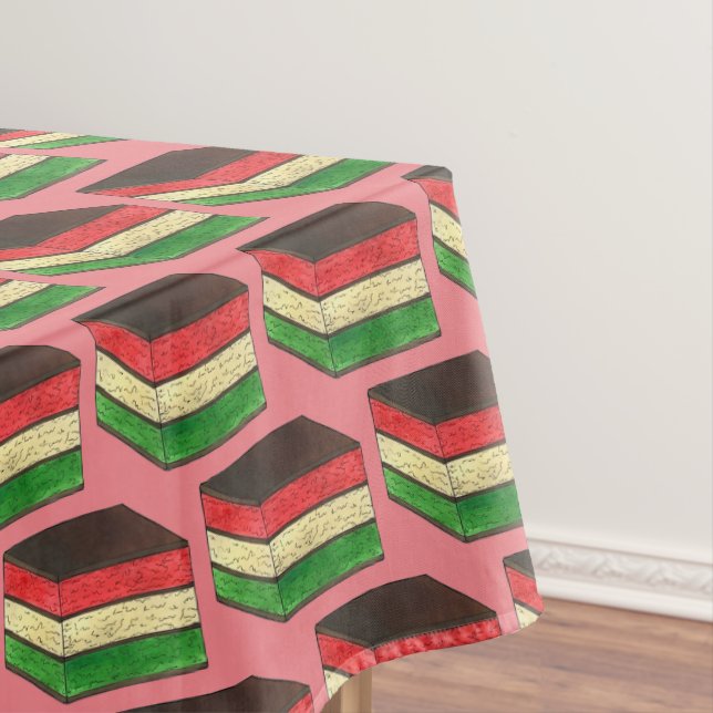 Italian Rainbow Seven Layer Tricolor Cookie Bakery Tablecloth (In Situ)