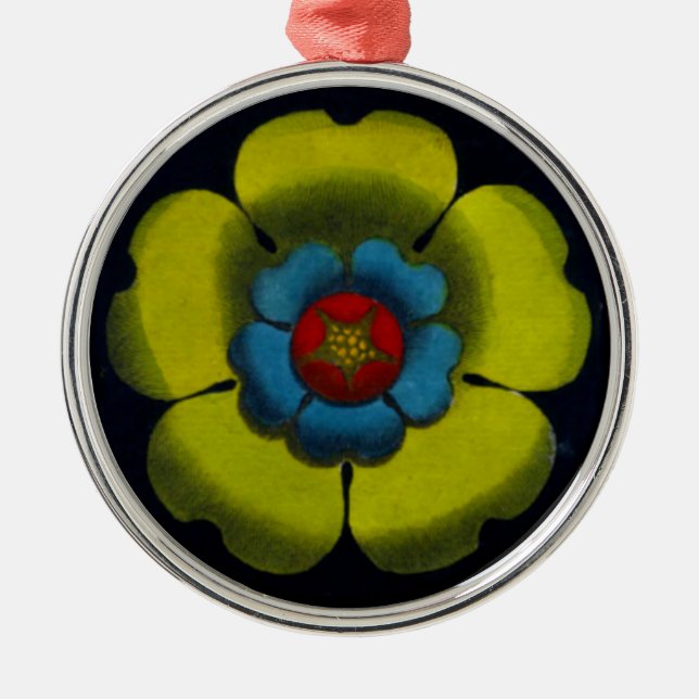 Italian Renaissance Architectural Rosette No. 6 Metal Ornament (Front)