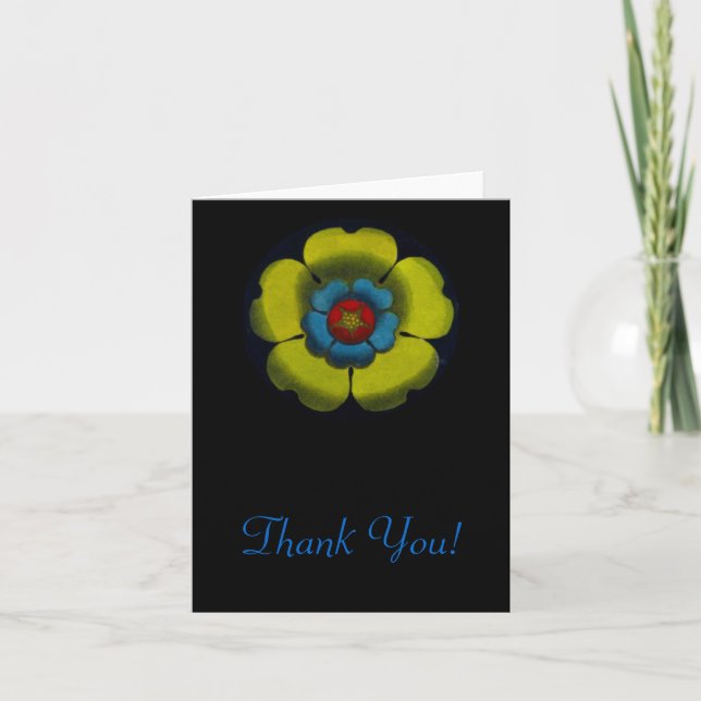 Italian Renaissance Architectural Rosette No. 6 Thank You Card (Front)