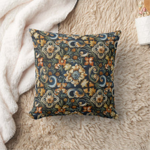Italian Renaissance in Blue Throw Pillow