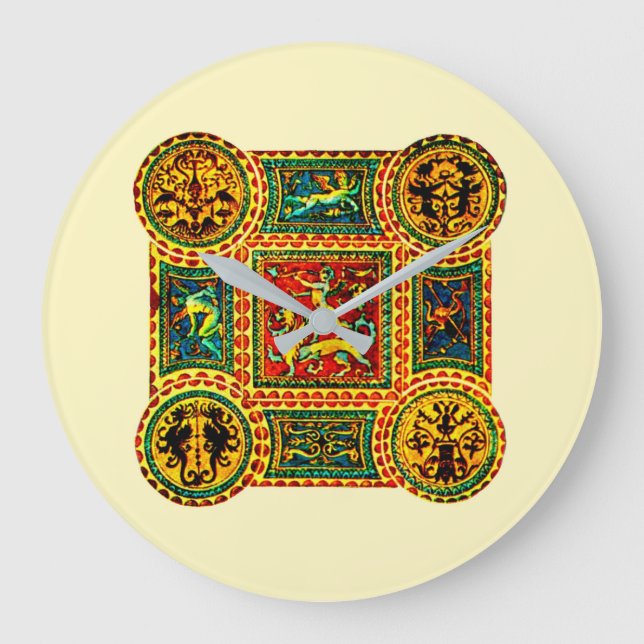 Italian Renaissance motifs Large Clock (Front)