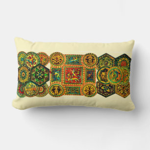 Italian Renaissance motifs print Lumbar Pillow