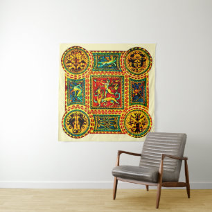 Italian Renaissance motifs print Tapestry