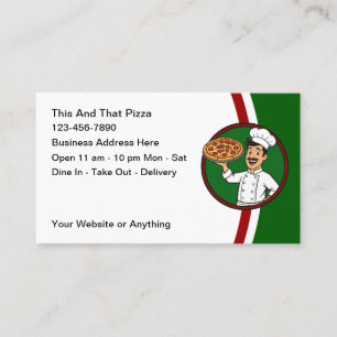 Italian Restaurant And Pizza Place Business Cards