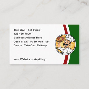 Italian Restaurant And Pizza Place Business Cards