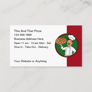 Italian Restaurant And Pizza Place Business Cards