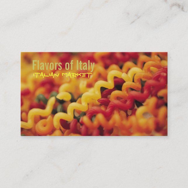 Italian Restaurant Business Cards (Front)