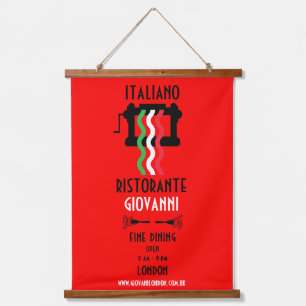 Italian Restaurant Promotional Hanging Tapestry