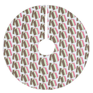 Italian Restaurant Spumoni Ice Cream Dessert Brushed Polyester Tree Skirt