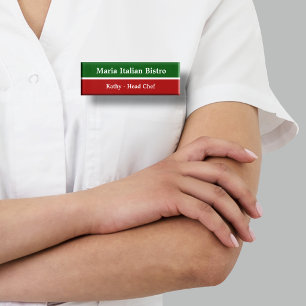 Italian Restaurant Staff Name Tag