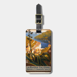 Italian Riviera Europe Italy Travel Poster Luggage Tag