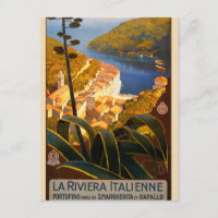Italian Riviera Europe Italy Travel Poster