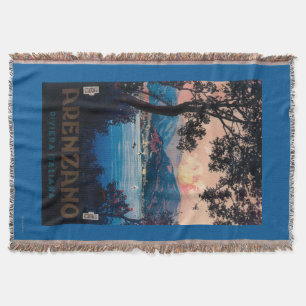 Italian Riviera Travel Poster Throw Blanket