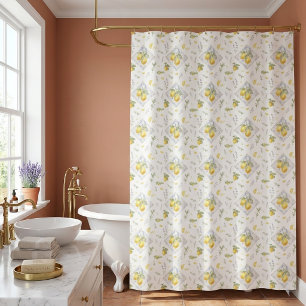 Italian Riviera Watercolor Botanical Lemon Pattern