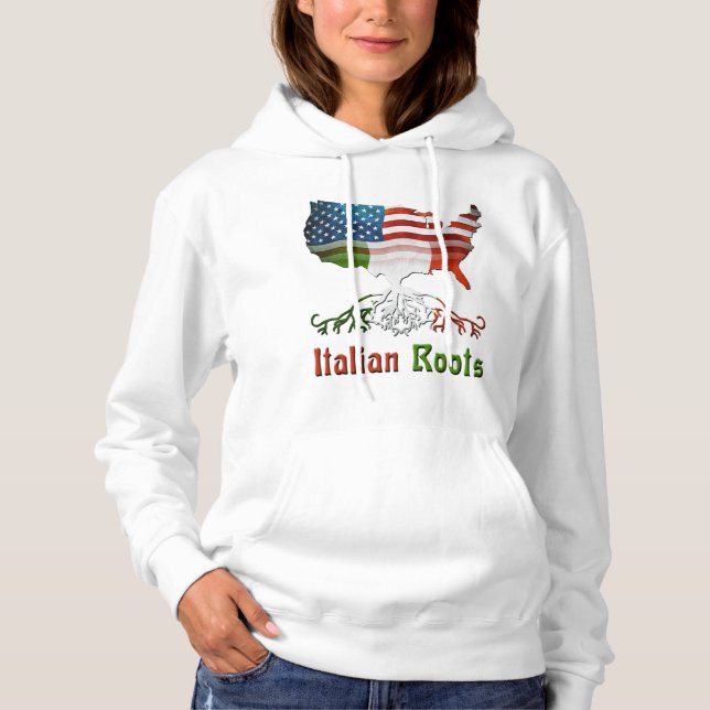 Italian Roots American Map Hoodie (Front)