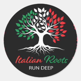 Italian Roots Run deep Classic Round Sticker