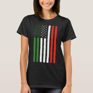 Italian Roots Usa Flag Heritage Half Italy America T-Shirt