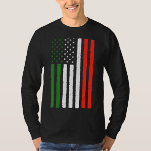 Italian Roots Usa Flag Heritage Half Italy America T-Shirt