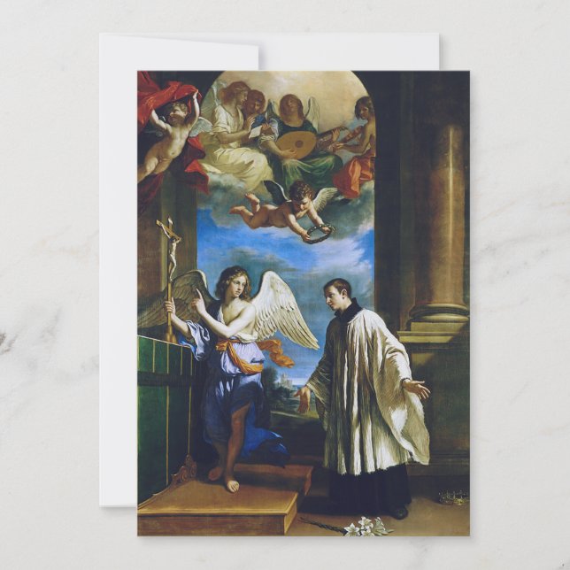Italian Saint Aloysius Gonzaga Invitation (Front)