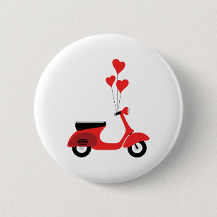 Italian Scooter 2 Inch Round Button