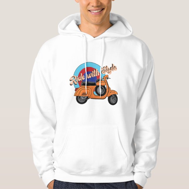 Italian Scooter Hoodie | Vintage Style Ride (Front)
