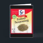 Italian Seasoning Spice Group Costume Family Match Card<br><div class="desc">Italian Seasoning Spice Group Costume Family Matching Outfit</div>