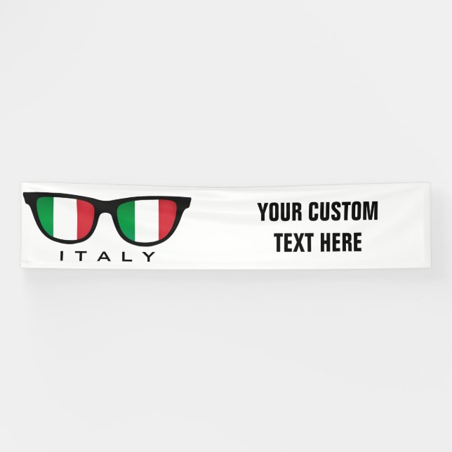 Italian Shades custom text & colour banner (Horizontal)