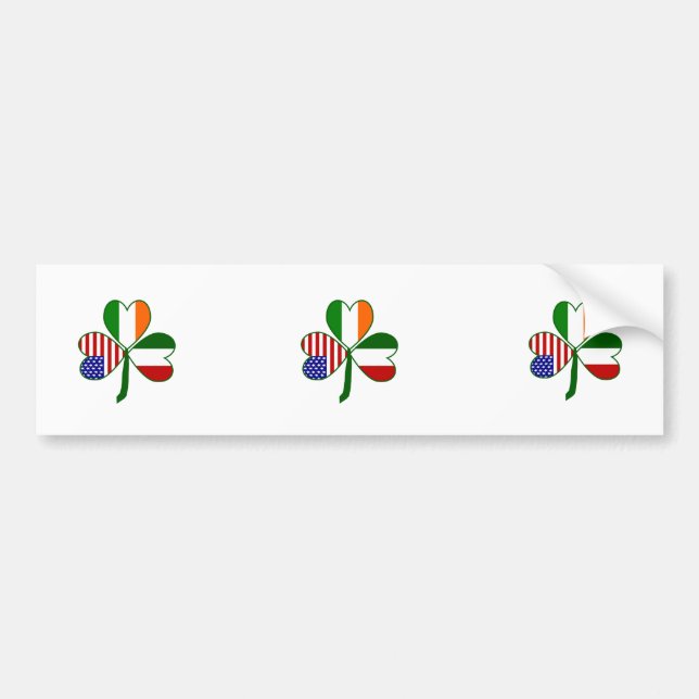Italian Shamrock Bumper Sticker (Front)