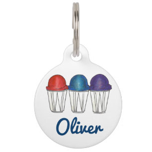 Italian Shaved Ice Sno Cone Foodie Pet Dog Tag