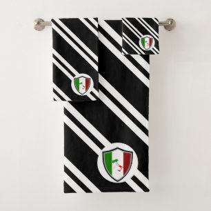 Italian shield flag bath towel set