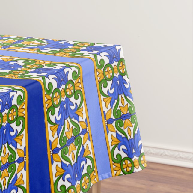 Italian,Sicilian art,majolica pattern     Tablecloth (In Situ)