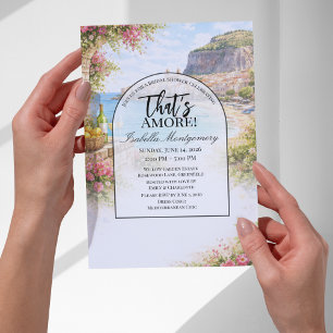 Italian Sicily Coast That’s Amore Bridal Shower Invitation