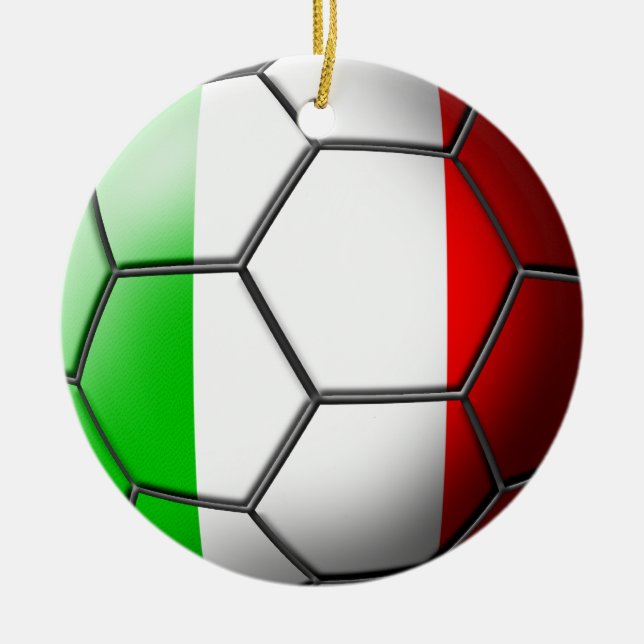 Italian Soccer Ornament (Front)