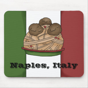 Italian Spaghetti and Meatballs Mousepad