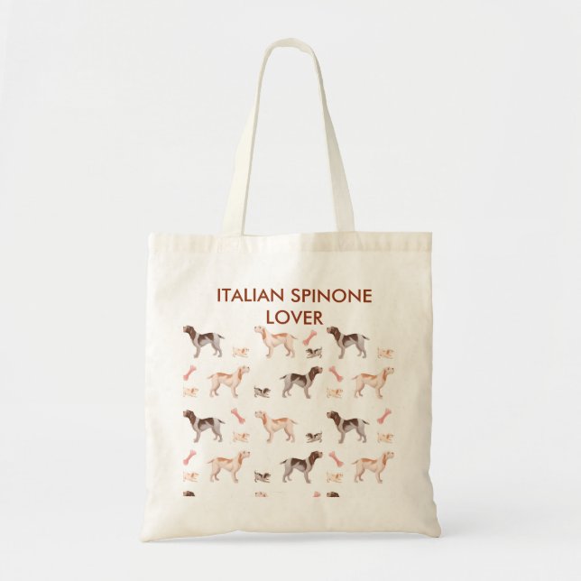 Italian spinone customizable tote bag (Front)