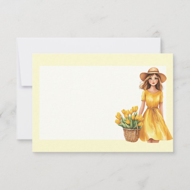 Italian Spring Clipart Card (Front)