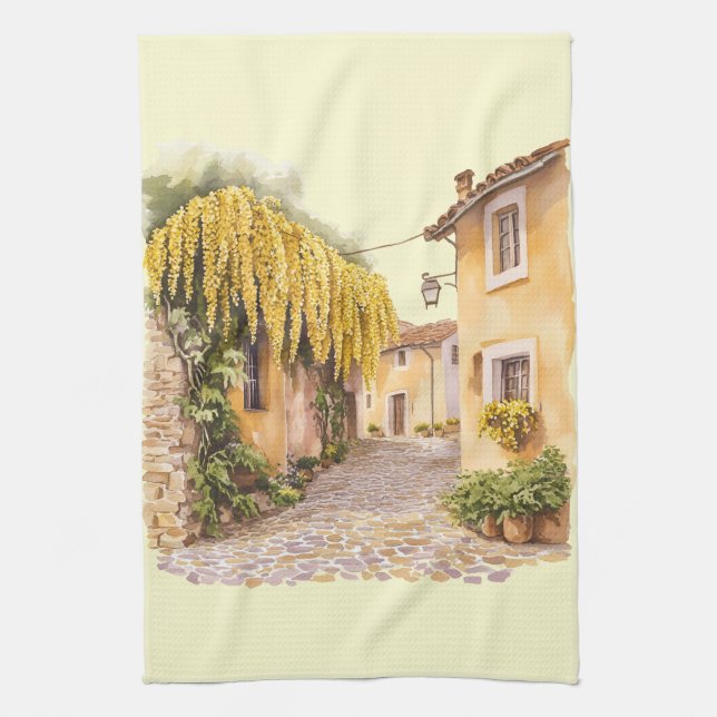 Italian Spring Clipart Kitchen Towel (Vertical)
