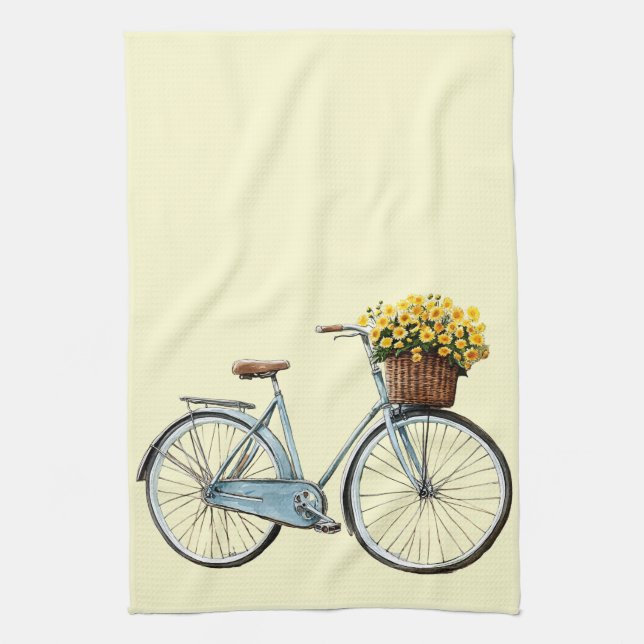Italian Spring Clipart Kitchen Towel (Vertical)