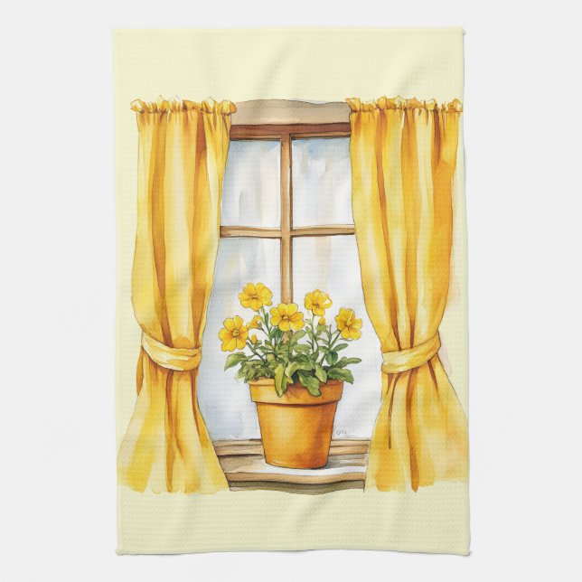 Italian Spring Clipart Kitchen Towel (Vertical)