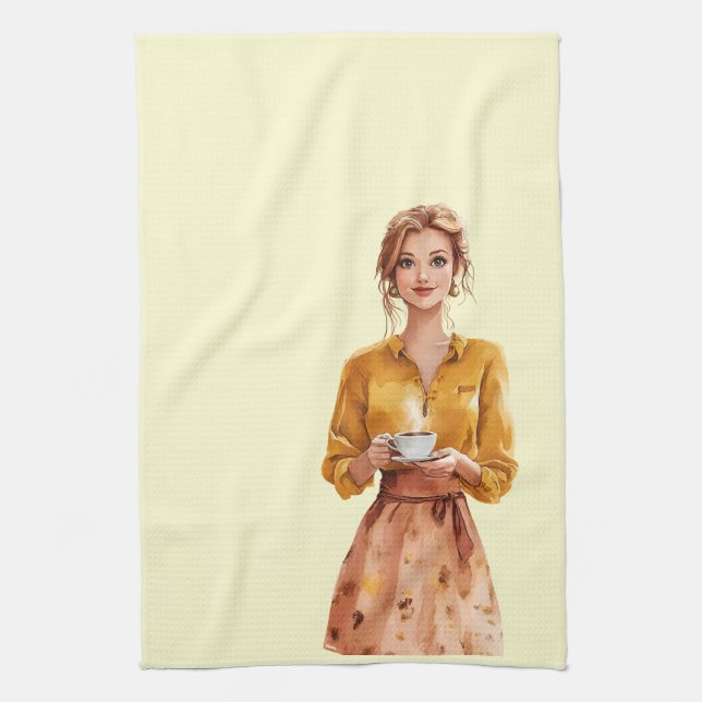 Italian Spring Clipart Kitchen Towel (Vertical)