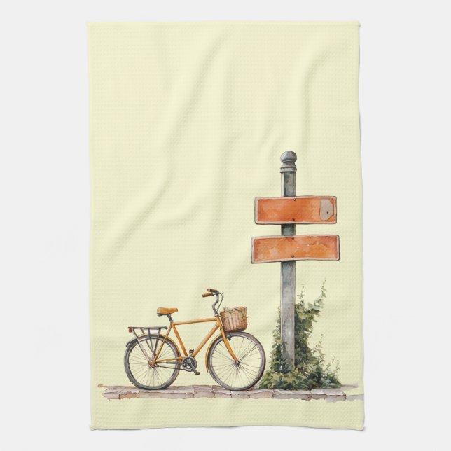 Italian Spring Clipart Kitchen Towel (Vertical)