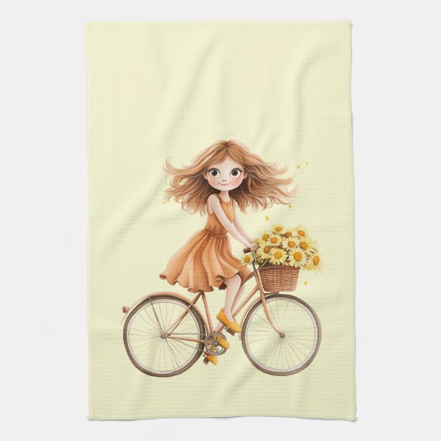 Italian Spring Clipart Kitchen Towel (Vertical)