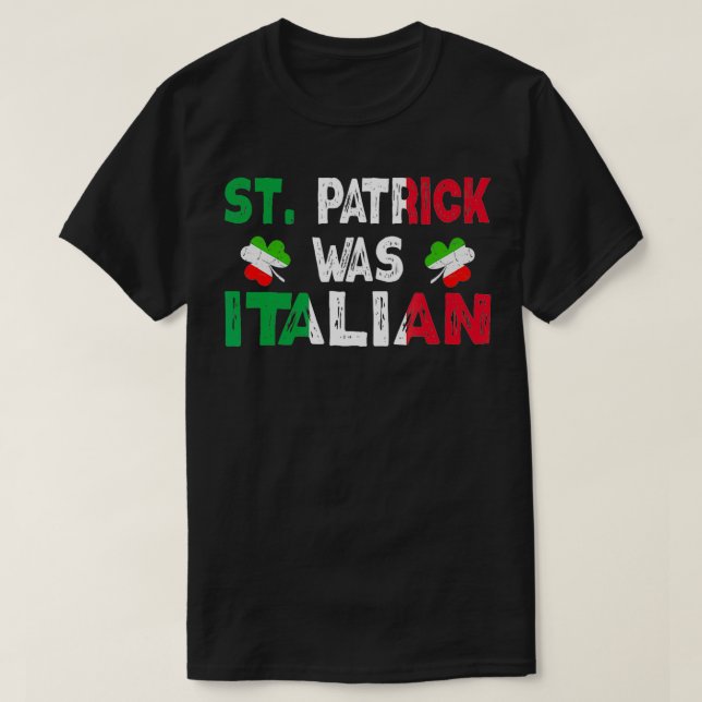 Italian St Patricks Day  T-Shirt (Design Front)
