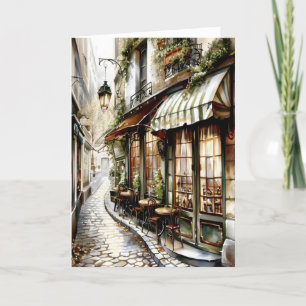 Italian Street Plain Greeting Card