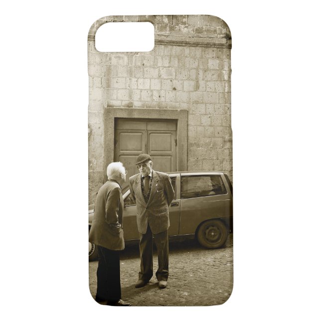 Italian street scene in sepia iPhone 7 case (Back)