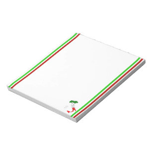 Italian stripes flag notepad