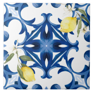 Italian style,mediterranean,majolica,lemon, tile