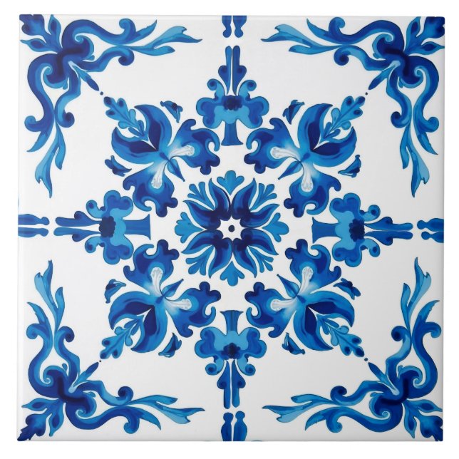Italian style,Mediterranean,mosaic,blue, Tile (Front)